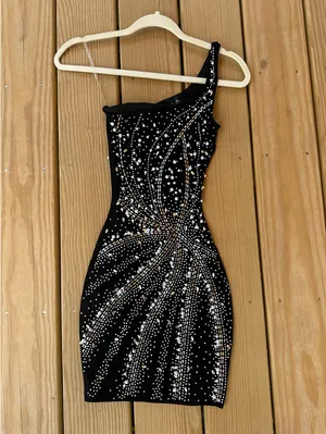 Windsor Homecoming Sequin Dress Black thumbnail 2
