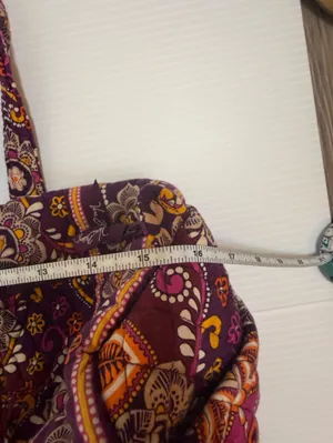 Vera Bradley Safari Sunset Paisley Design Small Duffel Bag Purple Orange thumbnail 4