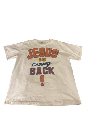 Jesus is coming back soon heavy T White Size XL thumbnail 4