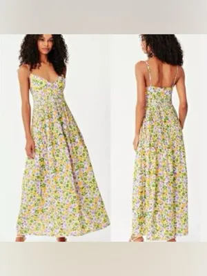 NICHOLAS susan Maxi Dress Whistledown Floral pleated wedding guest linen formal thumbnail 6