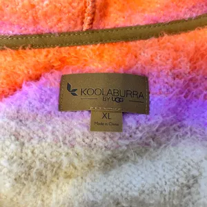 Koolaburra by UGG Sherpa Fleece Striped Hooded‎ Vest XL thumbnail 5