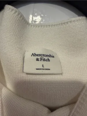 Sleeveless Cream Abercrombie and Fitch Knit Mock Neck Bodysuit thumbnail 2
