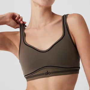 Alo Airbrush Heart Throb Bra Olive Tree/Black XS thumbnail 1