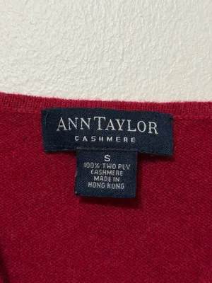 Ann Taylor 100% Cashmere Red Tank Top Size Small Fall Winter thumbnail 2