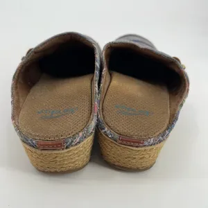 Dansko Women's Espadrille Mule Clog Shoes Multicolor Striped Wedge thumbnail 5