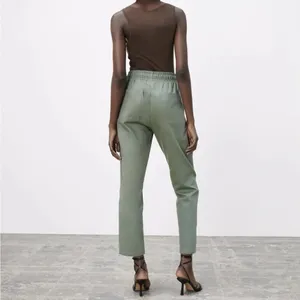 Zara‎ Green Pull On Elastic Drawstring Waist Jogger Style Trousers thumbnail 4