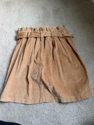 American Eagle Camel color corduroy tie-waist mini skirt thumbnail 3