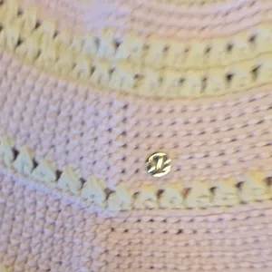 Lululemon Athletica Pink and White Crochet Hat thumbnail 4