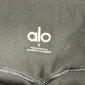 Alo Yoga Womens Black Moto High-Waist Contrast Stitch Leggings Small RN87370 thumbnail 2
