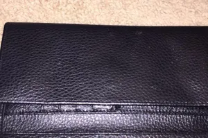 Black faux leather wallet. thumbnail 5