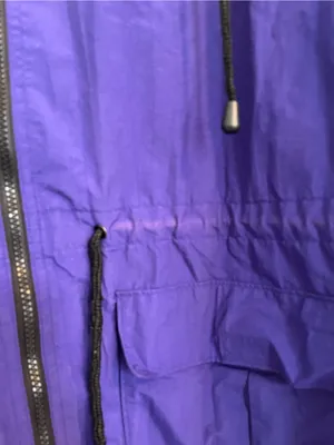 St. John's Bay dark Purple Hooded Windbreaker Y2K pockets thumbnail 5