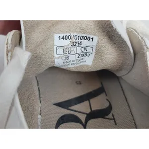 Zara Womens Shoes Size 35 White Low Top Lace-Up Round Toe Classic Casual Sneaker thumbnail 2
