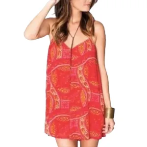 Show Me Your Mumu Rascal Romper Sleeveless V Neck Red Pink Paisley Tutti Frutti thumbnail 6