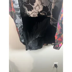 David Meister Vintage Floral Brocade‎ Strapless Mini Dress Black Multi Size 8 thumbnail 6