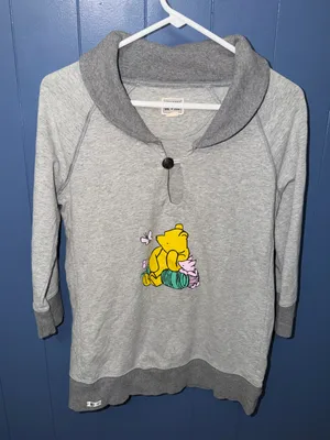 Converse One Star Half 3/4 sleeve pullover sweatshirt ft. Winnie the Pooh/Piglet thumbnail 1