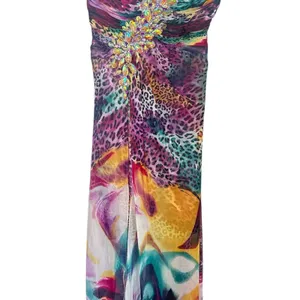 Tony Bowls Purple Watercolor Leopard‎ Print Prom Dress Strapless Formal Gown 2 thumbnail 5
