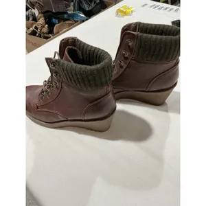 Woman’s Sonoma Lifestyle Smedinbrown Combat Boots 8m Brown Lace Up thumbnail 3