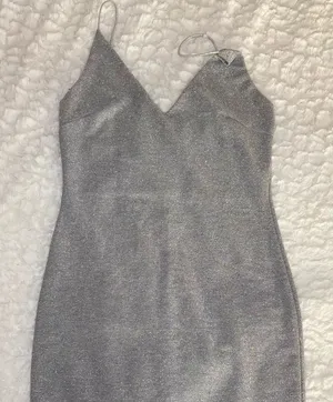 Windsor Strapless Silver Dress thumbnail 1