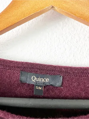 Quince Mongolian Cashmere Batwing Burgundy Oversized Dolman Sweater thumbnail 3