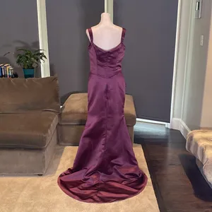 Women’s Purple Mermaid Full Length Formal Dress Small Train Leg Slit Size M NWT thumbnail 6