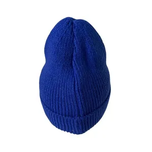 Unisex Knit Cap Beanie Double Layer Winter Hat‎ Royal Blue NEW thumbnail 3