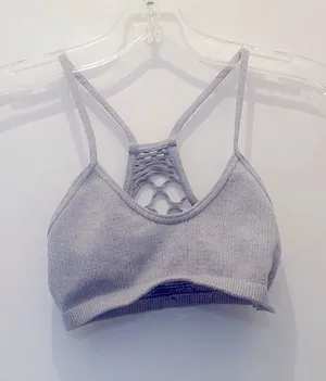 Intimately free people bra gray sports bra razor back size small thumbnail 1