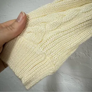Lauren Ralph Lauren Cream Cable Knit Cardigan Sweater Womens M Duster Preppy thumbnail 2