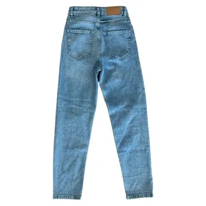 Zara Women's Size 0 High Waist Straight Leg Jeans Light Wash Blue Denim thumbnail 2