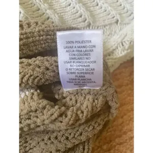 Derek Heart colorblock knit sweater blue cream brown size M thumbnail 5