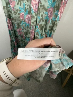 Ariat Camo Floral Asymmetrical Handkerchief Hem Tank Dress Rayon Small thumbnail 6