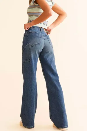 We The Free Tinsley Baggy High Rise Wide Leg Jeans Size 26 Raw Hem, OB1588873 thumbnail 2