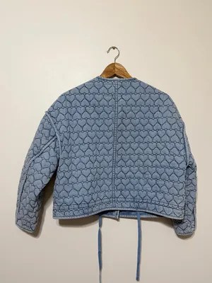 NEW Blank NYC Quilted Heart Jacket Size Small NWT Blue thumbnail 7