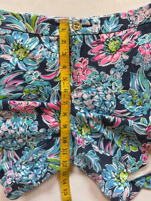 Lilly Pulitzer Buttercup Knit Shorts High Tide Navy Pineapple Paradise Size 12 thumbnail 11