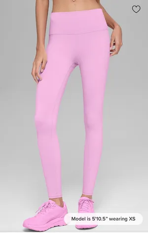 Alo yoga high waisted airlift candy heart pink full length leggings thumbnail 1