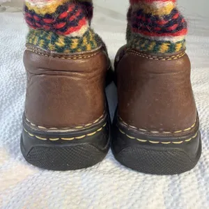 BORN Brown Leather Kilim Woven Blanket Shaft Western Mid High Boot Size 7 thumbnail 5
