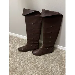 Botkier Leather Pull Up Knee Boots 38 / 7.5 Brown Leather‎ thumbnail 11