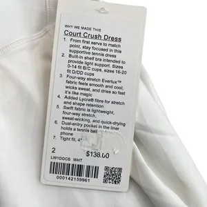 Lululemon Women’s‎ Size 2 Court Crush Tennis Dress Solid White Sporty New thumbnail 5