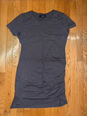 Women's Short-Sleeve Crewneck Tunic Dress thumbnail 1