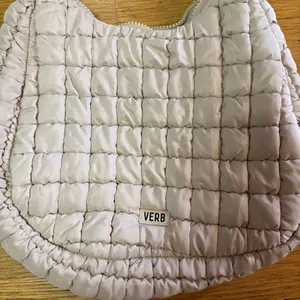 NEW Verb Neutral Quilted Puffer Preppy Gorpcore Large Bag Tan thumbnail 2