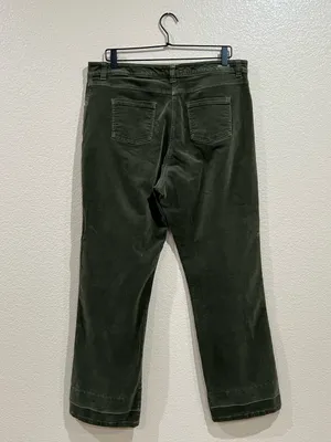 Woolrich Light Olive Green High Rise Corduroy Pants Size 14 thumbnail 4
