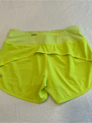 Lululemon Speed Up shorts neon yellow 4 women thumbnail 5