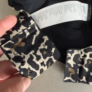 NWT Fabletics Pureluxe Longline Low Impact Bra, Brutalist Khaki Lisa Leo, M thumbnail 4