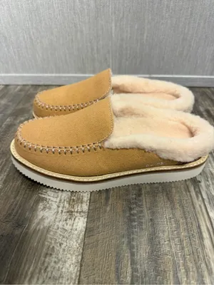 Sanuk Women’s Tan Canvas Shearling-Lined Slip-On Mule Size 5 thumbnail 9