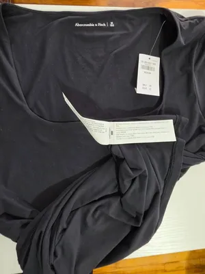 Abercrombie & Fitch Long Sleeve Square Neck Top - Black - Women's Size M thumbnail 6