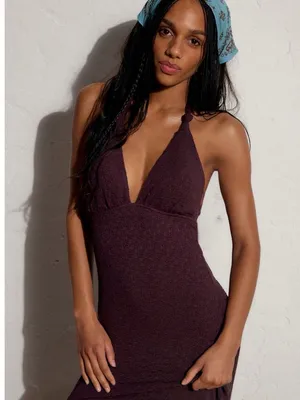 Free people free est Amelie midi dress NWT $78 fudge thumbnail 3