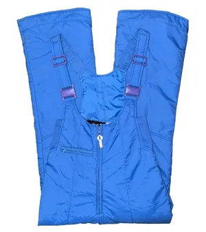 Vintage Ossi Skiwear Blue Snow Bib‎ Overalls Jumpsuit Gorp Retro Athleisure Ski thumbnail 1