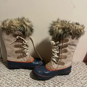 Sorel Joan Of Arctic Tan Waterproof Lined Shearling Winter Boots- Size 7 thumbnail 9