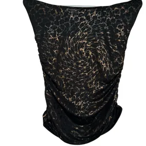 Cristina Women's‎ Black Gold Silky Strapless Ruched Padded Bra Top Size Large thumbnail 2