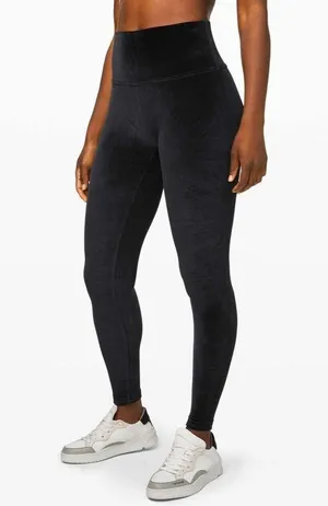 Lululemon Wunder Lounge High-Rise Tight 28" Crushed Velvet Size 4 thumbnail 2