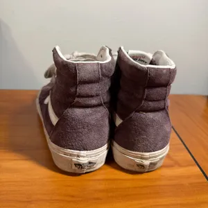 Vans‎ SK8 High Top Suede Leather Sneaker Shoe Lace Up Dark Maroon Streetwear W9 thumbnail 4